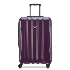DELSEY Paris Helium Aero Hardside Expandable Luggage with Spinner Wheels ( Plum , Checked-Medium 25 Inch ) Plum Checked Medium 25 Inch U6