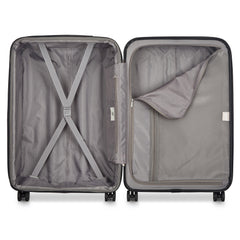 DELSEY Paris Helium Aero Hardside Expandable Luggage with Spinner Wheels ( Plum , Checked-Medium 25 Inch ) Plum Checked Medium 25 Inch U6