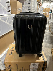 DELSEY Paris Helium Aero Hardside Expandable Luggage with Spinner Wheels - Black/Carry-On 19 Inch