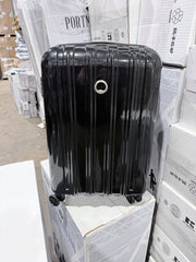 DELSEY Paris Helium Aero Hardside Expandable Luggage with Spinner Wheels Black 3 Piece Set 19 25 29 U3