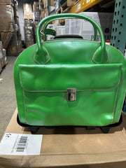 McKlein USA Glen Ellyn 15.4" Leather Wheeled Ladies' Laptop Briefcase U1