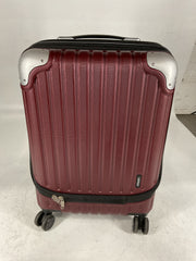 LEVEL8 Hard Shell Carry on Luggage Airline Approved, Carry on Suitcases with Wheels, Lightweight PC Luminous Textured Travel Luggage, TSA Approved, 20 Inch Small Carry-On, Black U1