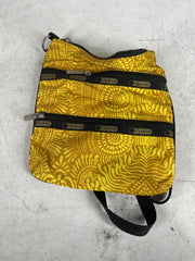 Lesportsac 3 Zipper Yellow Sling Bag U1