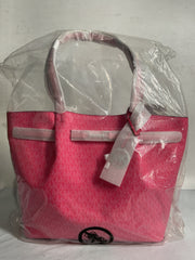 Large Signature Logo Canvas Tote by Michael Kors Lt Quartz 17.5"W X 11.75"H X 7.5"D U1