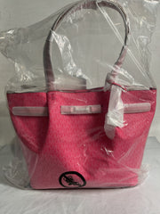 Large Signature Logo Canvas Tote by Michael Kors Lt Quartz 17.5"W X 11.75"H X 7.5"D U2