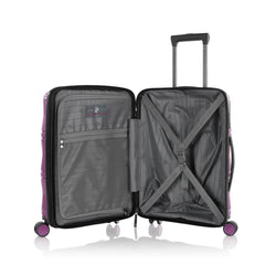 Heys Milos Durable and lightweight luggage, made with Duraflex impact-resistant material, TSA Combination Lock, Dual Spinner Wheels, and Expandable ( Plum , 21-Inch Carry-On ) Plum 21 Inch Carry On U1
