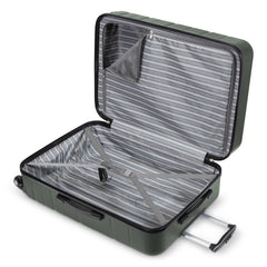 Skyway Epic 2.0 Hardside Lightweight and Durable ABS Shell Luggage, Spacious with Dual Spinning Wheels, Comfort Grip and Expandable, Men and Women ( Thyme , Checked-Large 28-inch ) Thyme Checked Large 28 Inch U3