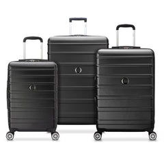 DELSEY Paris Margot Hardside Spinner Luggage Collection Black 3 Piece Set 20 24 28 U1