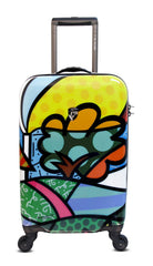 Heys USA Luggage Britto Flowers 22 Inch Hard Side Carry On Suitcase U1