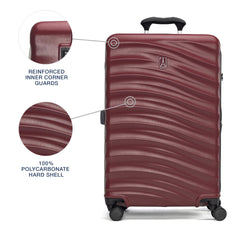 Travelpro Maxlite Air V2 Hardside Expandable Luggage, 8 Spinner Wheels, Lightweight Hard Shell Suitcase, TSA lock ( Cabernet , Checked Medium 25-Inch ) Cabernet Checked Medium 25 Inch U1