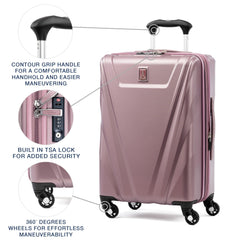 Travelpro Maxlite 5 Hardside Spinner Wheel Luggage ( Dusty Rose Pink , Carry-On 21-Inch ) Dusty Rose Pink Carry On 21 Inch U2