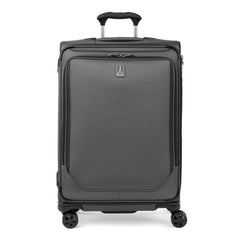 Travelpro Crew Classic Lightweight Softside Expandable Luggage, 8 Wheel Spinner Suitcase, Men and Women ( Titanium Grey , Checked Medium ) Titanium Grey Checked Medium U1