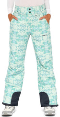 Arctix Women's Essential Insulated Snow Pant Summit Print Island Blue Small U1