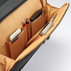 Samsonite Kombi Flapover Briefcase ( Black/Brown ) Black/Brown U2