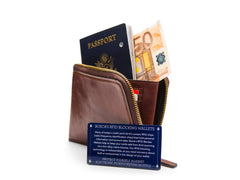Bosca Dolce Zip Passport/Travel Document - Rfid ( Dark Brown , One Size ) Dark Brown One Size U1