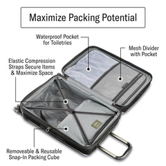 Samsonite Octiv Hardside Spinner ( Stealth Black , Check-Medium 24 ) Stealth Black Check Medium 24 U8