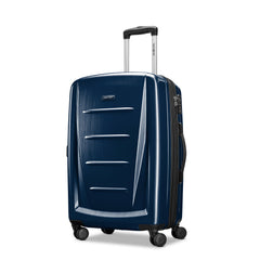 Samsonite Winfield 2 Hardside Luggage with 360 Spinner Wheels, TSA Lock, Airline Approved ( Navy , Checked-Medium 24-Inch ) Navy Checked Medium 24 Inch U6