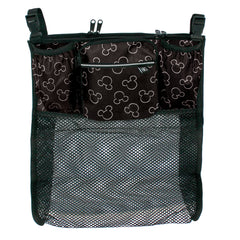 J.L. Childress Cups 'N Cargo, Universal Fit Stroller Organizer with Extra Large Storage, Expandable Deep Cup Holders, Multiple Zippered Pockets, Unique Large Mesh Bag for Larger Items ( Mickey Black , One Size ) Mickey Black One Size U2