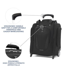 Travelpro Luggage Maxlite 5 Softside Lightweight Rolling Underseat Compact Carry on Upright 2 Wheel Bag, Men and Women ( Black , 15-Inch ) Black 15 Inch U25