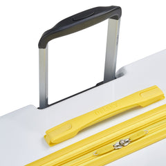 Delsey Paris Christine Hardside Expandable Luggage with Spinner Wheels ( White with Yellow Trim , Carry On 20 Inch ) White with Yellow Trim Carry On 20 Inch U1