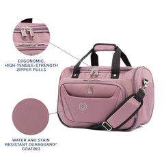 Travelpro Maxlite 5 Softside Lightweight Underseat Carry-On Travel Tote, Overnight Weekender Bag, Men and Women Dusty Rose Pink 18 Inch U3