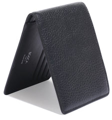 Bosca ITALIA Slim 8-Slot Men's Pocket Wallet Made In Italy, Monfrini Collection ( Black , One Size ) Black One Size U2