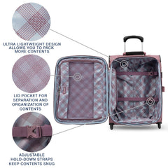 Travelpro Maxlite 5 Softside Expandable Upright 2 Wheel Luggage, Lightweight Suitcase, Men and Women U1