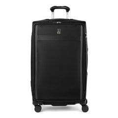 Travelpro Versapack + Lightweight Softside Expandable Checked Luggage, 8 Spinner Suitcase, TSA Lock, Men and Women ( Black , Checked Large 29-Inch ) Black Checked Large 29 Inch U1