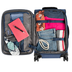 Travelpro Tourlite Softside Expandable Luggage with 4 Spinner Wheels, Lightweight Suitcase, Men and Women ( Blue , 3-Piece Set (21/25/29) ) Blue 3 Piece Set 21 25 29 U1