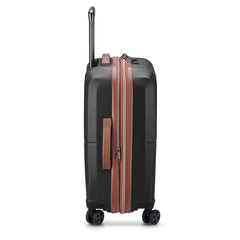 DELSEY Paris Carroussel Hardside Expandable Luggage with Spinner Wheels Black Checked Medium 24 Inch U3