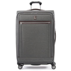 Travelpro Platinum Elite Softside Expandable Checked Luggage, 8 Wheel Spinner Large Suitcase, TSA Lock, Men and Women ( Vintage Grey , Checked-Large 29-Inch ) Vintage Grey Checked Large 29 Inch U5