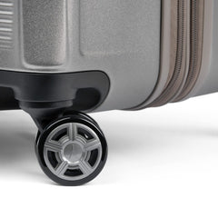 Travelpro Platinum Elite Hardside Expandable Spinner Wheel Luggage TSA Lock Hard Shell Polycarbonate Suitcase Metallic Sand Checked Medium 25 Inch U1
