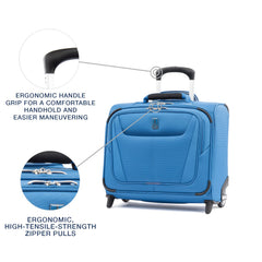 Travelpro Maxlite 5 Softside Lightweight Rolling Underseat Tote Upright 2 Wheel Bag, Men and Women Azure Blue 16 Inch U1