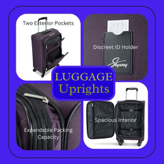 Skyway Luggage Seville Softside 5-Piece Travel Luggage Weather & Abrasion Resistant, Expandable with Spinner Wheels ( Purple , 5-Piece Set ) Purple 5 Piece Set U2