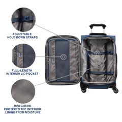 Travelpro Tourlite Softside 21" Expandable Luggage with 4 Spinner Wheels, Lightweight Suitcase, Carry-On ( Blue , Carry-On 21-Inch ) Blue Carry On 21 Inch U54