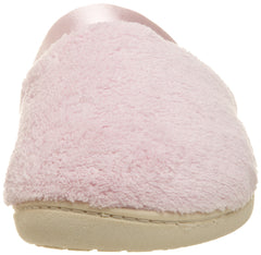 Isotoner Women's Microterry PillowStep Satin Cuff Clog Slippers ( Peony , 7.5-8 ) Peony 7 5 8 U1