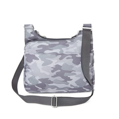 Baggallini Cross Over Crossbody with RFID ( Grey Camo Print , One Size ) Grey Camo Print One Size U2
