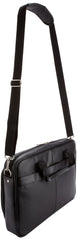 Samsonite Luggage Leather Slim Briefcase ( Black , 16" ) Black 16 U2