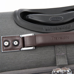 Travelpro Platinum Elite Softside Expandable Luggage, 2 Wheel Upright Suitcase, USB Port, Men and Women Vintage Grey Carry On 22 Inch U5
