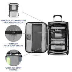 Travelpro Crew Classic Lightweight Softside Expandable Luggage, 2 Wheel Upright Rollaboard Suitcase, Men and Women ( Black , Carry-On ) Black Carry On U1