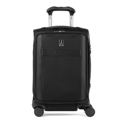 Travelpro Versapack + Lightweight Softside Expandable Checked Luggage, 8 Spinner Suitcase, TSA Lock, Men and Women ( Black , Compact Carry On ) Black Compact Carry On U2