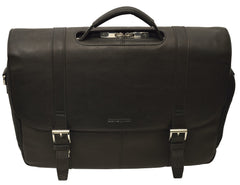 Samsonite Colombian Leather Flapover Case Black/Chrome One Size U2