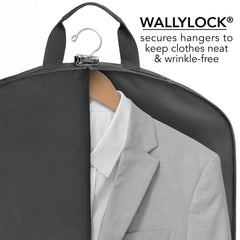 WallyBags® 48” Deluxe Tri-Fold Travel Garment Bag with three pockets ( Black , 48-inch ) Black 48 Inch U1