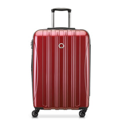 DELSEY Paris Helium Aero Hardside Expandable Luggage with Spinner Wheels ( Brick Red , Checked-Medium 25 Inch ) Brick Red Checked Medium 25 Inch U5