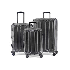NONSTOP New York Elite Luggage Expandable Lightweight Spinner Wheels hard side shell Travel Suitcase Set, TSA Lock, Double USB Port, 3 packing cubes ( Charcoal , 3-piece Set (20/24/28) ) Charcoal 3 Piece Set 20 24 28 U2