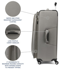 Travelpro Maxlite 5 Softside Expandable Luggage with 4 Spinner Wheels, Lightweight Suitcase, Men and Women ( Champagne , Checked-Large 29-Inch ) Champagne Checked Large 29 Inch U3