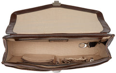 Bosca Old Leather Single Gusset Flapover Brief Teak One Size U1