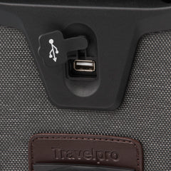 Travelpro Platinum Elite Underseat Spinner Tote Bag with USB Port Vintage Grey 16 Inch U3