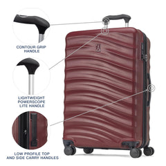 Travelpro Maxlite Air V2 Hardside Expandable Luggage, 8 Spinner Wheels, Lightweight Hard Shell Suitcase, TSA lock ( Cabernet , Checked Medium 25-Inch ) Cabernet Checked Medium 25 Inch U4