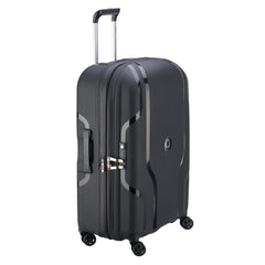 DELSEY Paris Clavel Hardside Expandable Luggage with Spinner Wheels ( BLACK , Checked-Medium 25 Inch ) BLACK Checked Medium 25 Inch U4